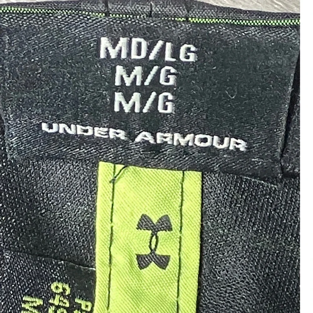 Under Armour Plaid Baseball Cap Hat Grey Black Neon Green Grid Embroidered Logo